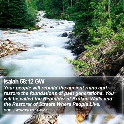 Isaiah 58:12 GW Bible Verse Image