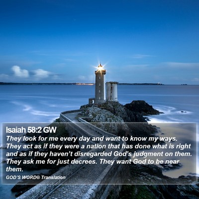 Isaiah 58:2 GW Bible Verse Image