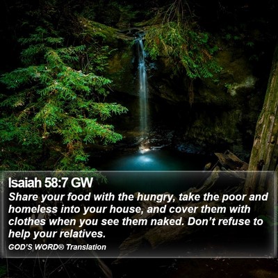 Isaiah 58:7 GW Bible Verse Image