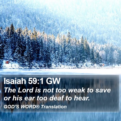 Isaiah 59:1 GW Bible Verse Image