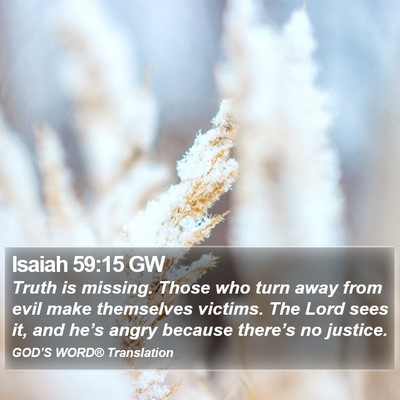 Isaiah 59:15 GW Bible Verse Image