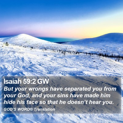 Isaiah 59:2 GW Bible Verse Image