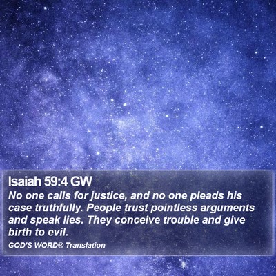 Isaiah 59:4 GW Bible Verse Image