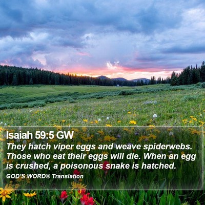 Isaiah 59:5 GW Bible Verse Image