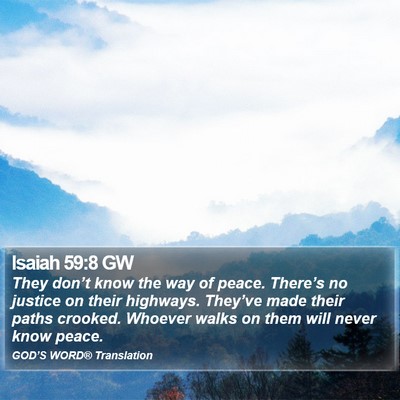 Isaiah 59:8 GW Bible Verse Image