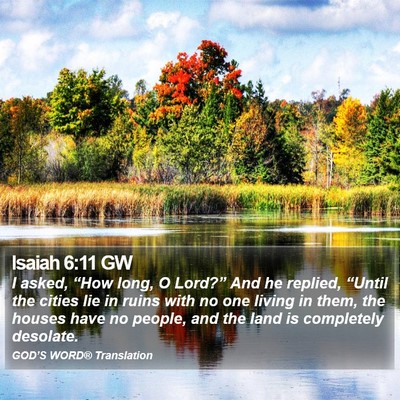 Isaiah 6:11 GW Bible Verse Image