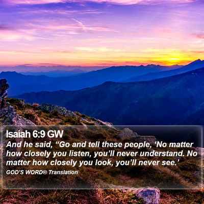 Isaiah 6:9 GW Bible Verse Image