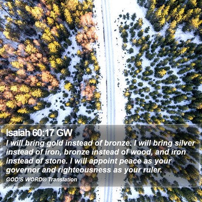 Isaiah 60:17 GW Bible Verse Image