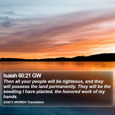 Isaiah 60:21 GW Bible Verse Image