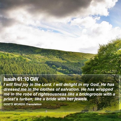 Isaiah 61:10 GW Bible Verse Image