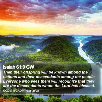 Isaiah 61:9 GW Bible Verse Image