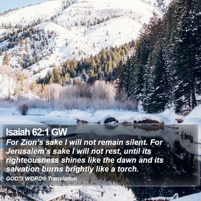 Isaiah 62:1 GW Bible Verse Image
