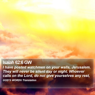 Isaiah 62:6 GW Bible Verse Image