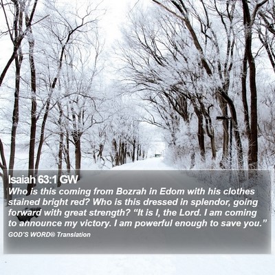 Isaiah 63:1 GW Bible Verse Image