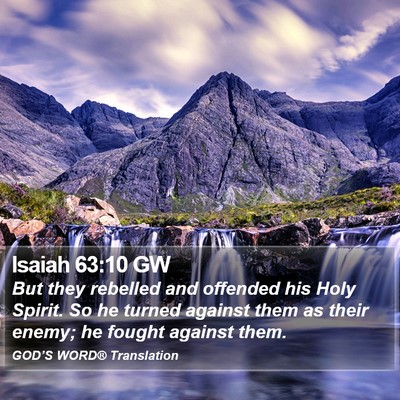 Isaiah 63:10 GW Bible Verse Image