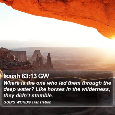 Isaiah 63:13 GW Bible Verse Image