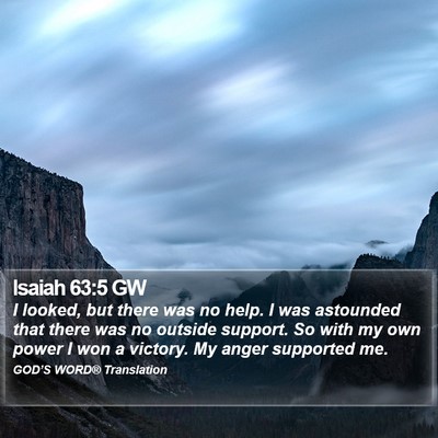 Isaiah 63:5 GW Bible Verse Image