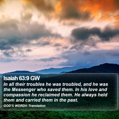 Isaiah 63:9 GW Bible Verse Image