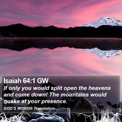 Isaiah 64:1 GW Bible Verse Image
