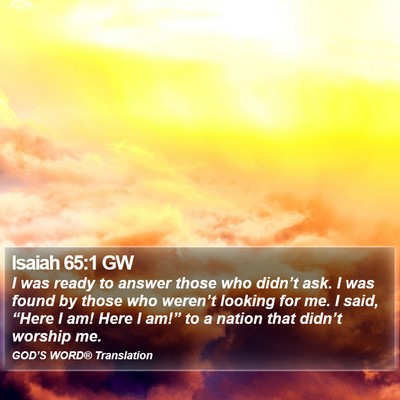 Isaiah 65:1 GW Bible Verse Image