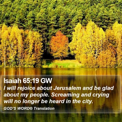 Isaiah 65:19 GW Bible Verse Image