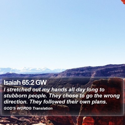 Isaiah 65:2 GW Bible Verse Image