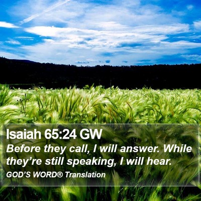 Isaiah 65:24 GW Bible Verse Image