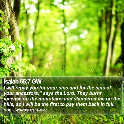 Isaiah 65:7 GW Bible Verse Image