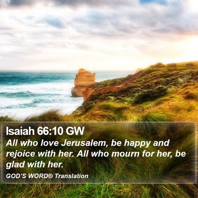 Isaiah 66:10 GW Bible Verse Image