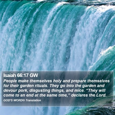 Isaiah 66:17 GW Bible Verse Image