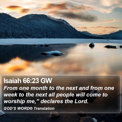 Isaiah 66:23 GW Bible Verse Image