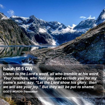 Isaiah 66:5 GW Bible Verse Image