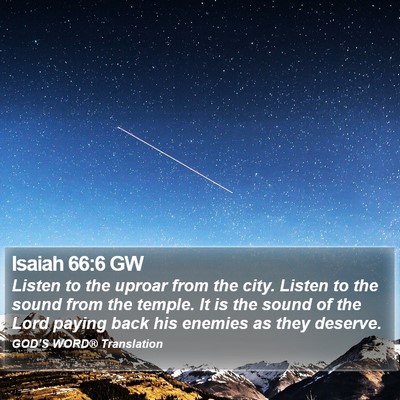 Isaiah 66:6 GW Bible Verse Image