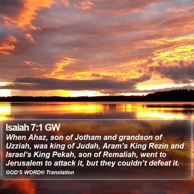 Isaiah 7:1 GW Bible Verse Image