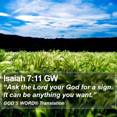 Isaiah 7:11 GW Bible Verse Image