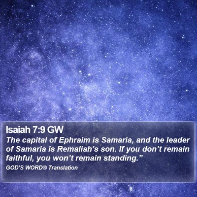 Isaiah 7:9 GW Bible Verse Image