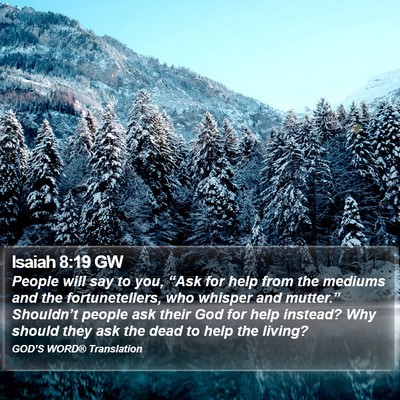 Isaiah 8:19 GW Bible Verse Image