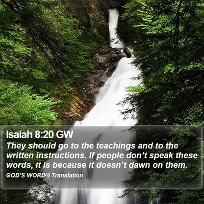 Isaiah 8:20 GW Bible Verse Image