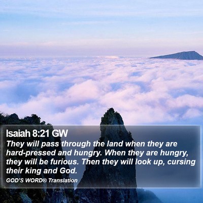 Isaiah 8:21 GW Bible Verse Image