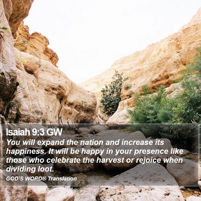 Isaiah 9:3 GW Bible Verse Image