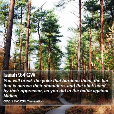 Isaiah 9:4 GW Bible Verse Image