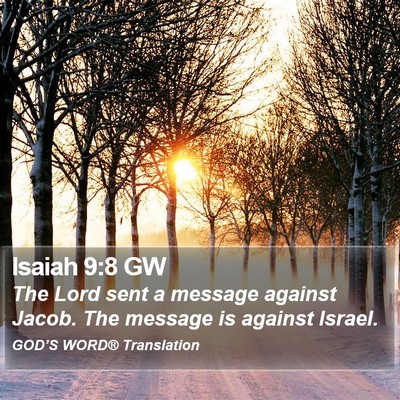 Isaiah 9:8 GW Bible Verse Image