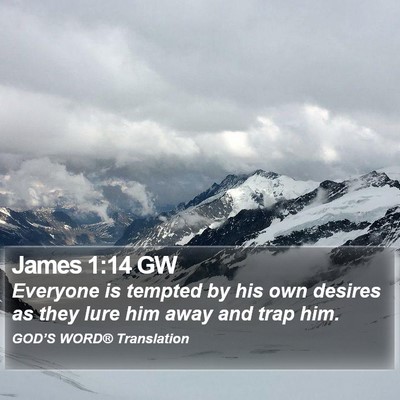 James 1:14 GW Bible Verse Image