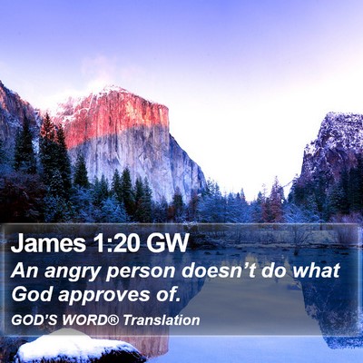 James 1:20 GW Bible Verse Image