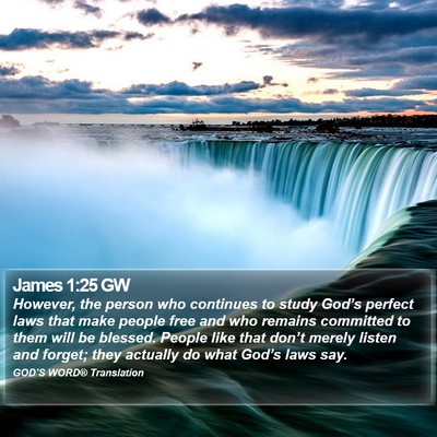 James 1:25 GW Bible Verse Image