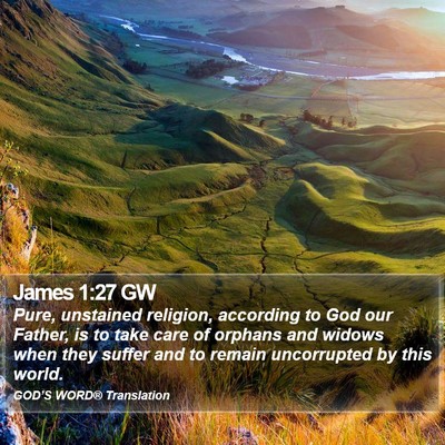 James 1:27 GW Bible Verse Image