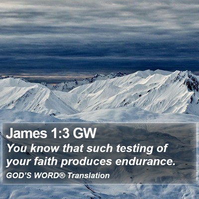 James 1:3 GW Bible Verse Image