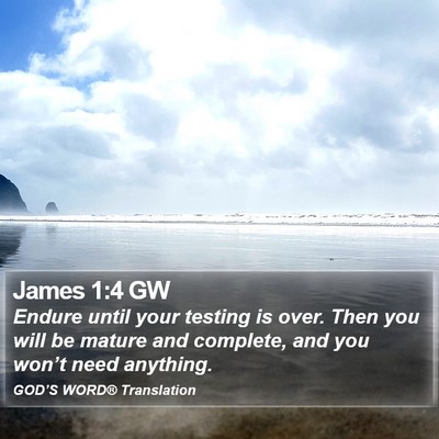 James 1:4 GW Bible Verse Image
