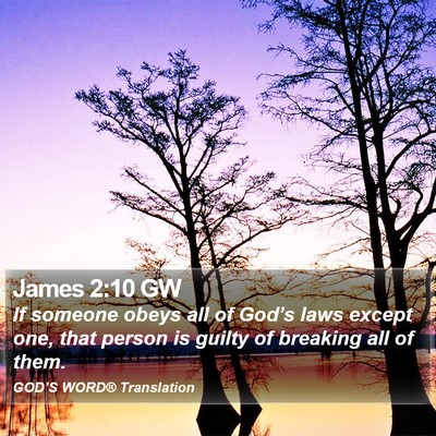 James 2:10 GW Bible Verse Image