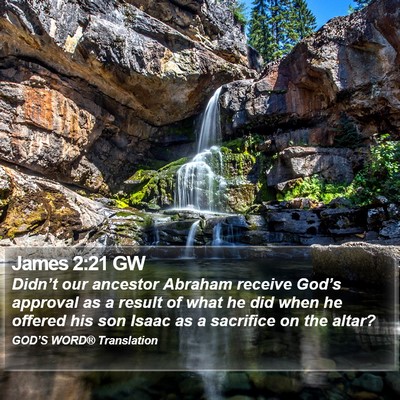 James 2:21 GW Bible Verse Image